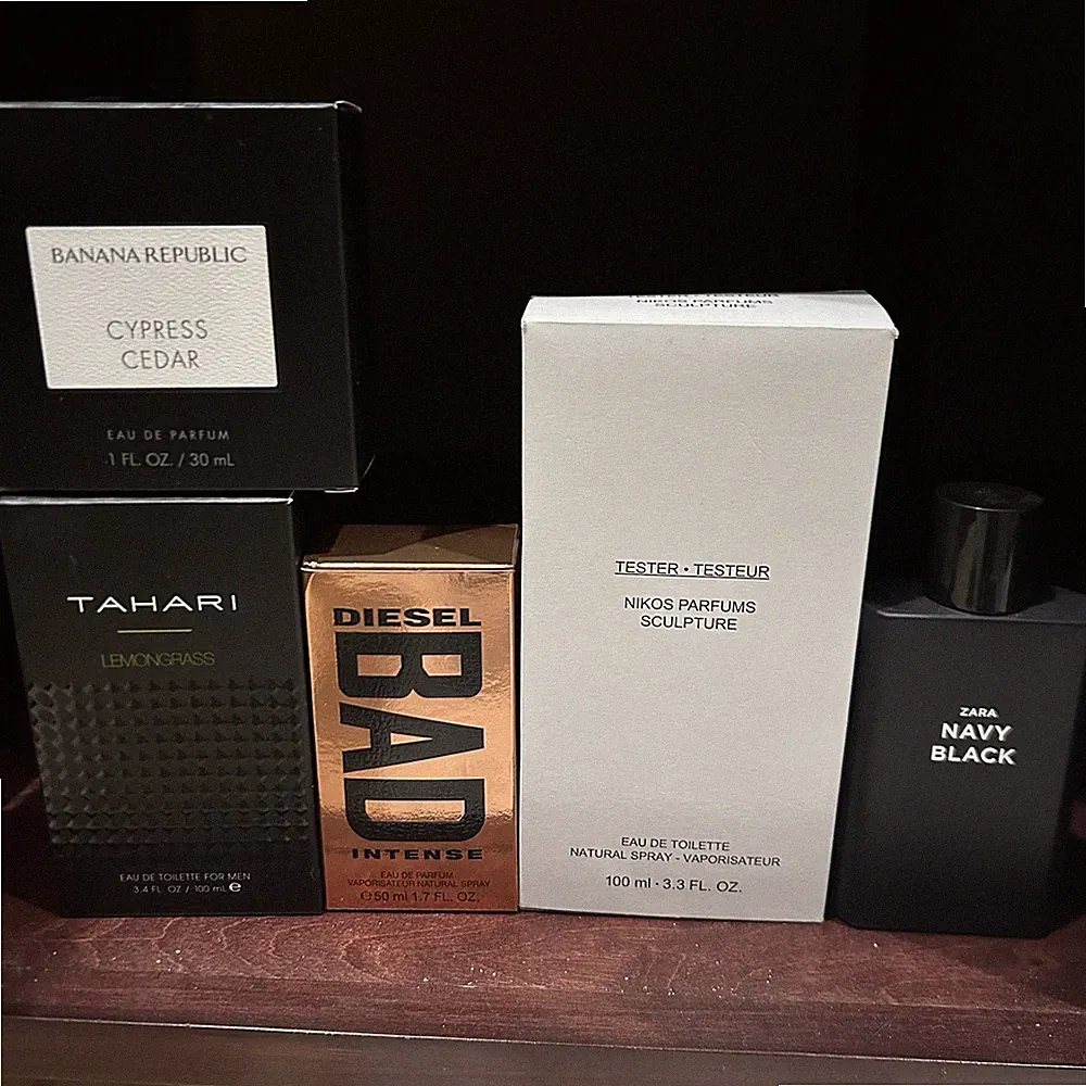 COLOGNE LOT OF 5 Zara, Banana Republic Cypress Cedar, Diesel Bad & More