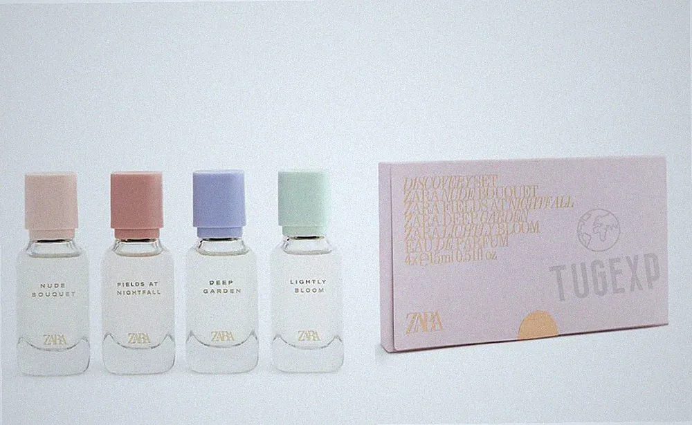 ZARA Discovery Set 4 x 15ml Eau De Parfum Women Fragrance Nude/Fields/Deep/Light